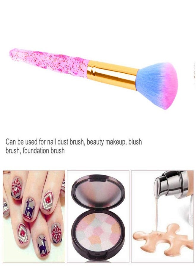 Beetoo Nail Art Dust Remover Soft Nail Brush Cleaner for Acrylic Nails, Makeup Powder Brushes (Pink) - Image 5