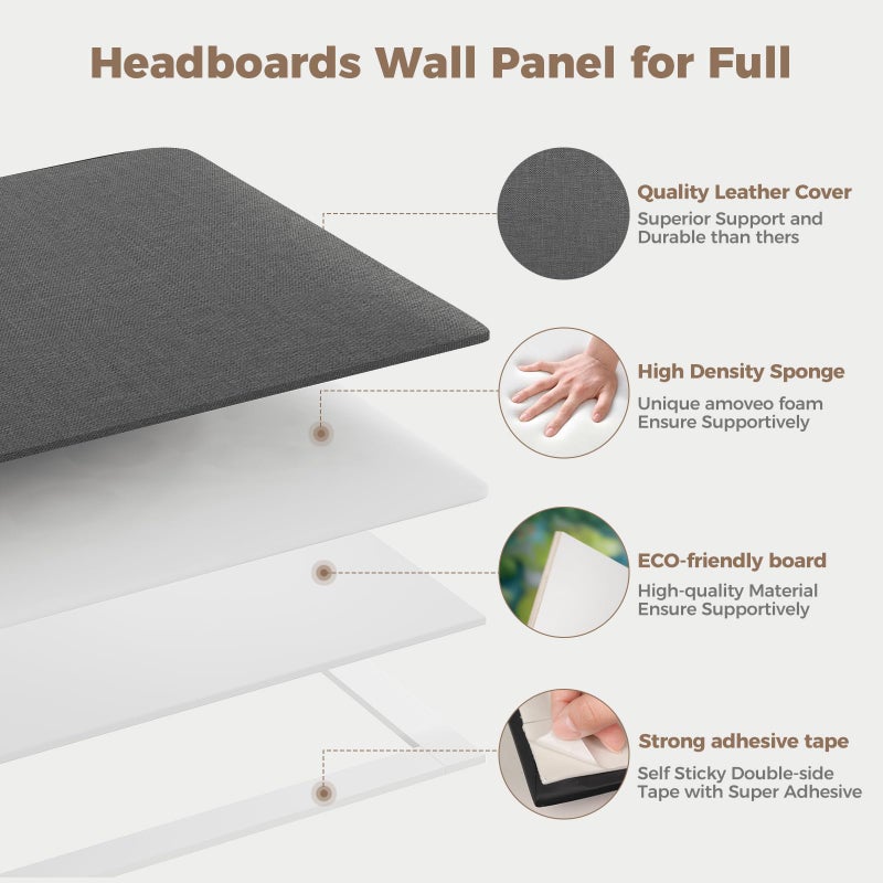 MAQQL Coastal Blue Freestanding Linen Headboard 24x12 Inch 6-Panel Kit - Lightweight Portable Design for Queen Beds, Quick Setup Solution - Image 5