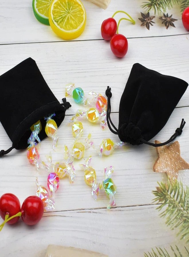 BIRDBRID Velvet Jewelry Pouches 4x6 Inch | Black Drawstring Potli Bags for Return Gifts, Wedding Favor, Jewellery, Puja & Gift Packaging, mul mul bags for jewellery (12) - Image 5
