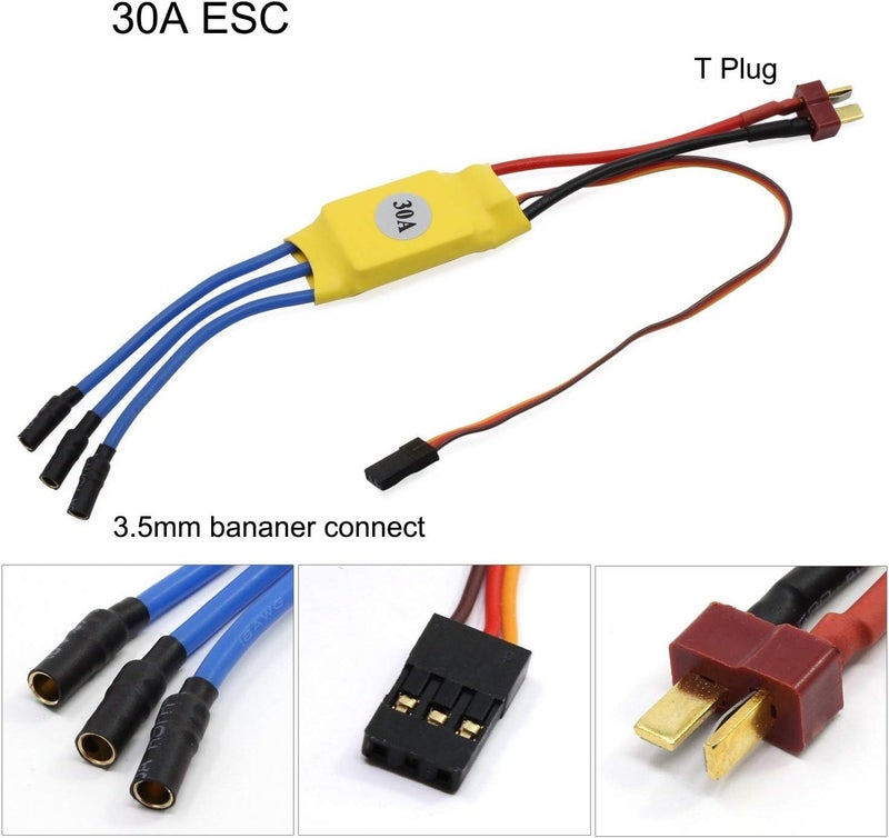abcGoodefg A2212 1400KV RC Brushless Motor with 30A ESC, SG90 Micro Servos, and 8060 Propeller Set for RC Aircraft - Image 4