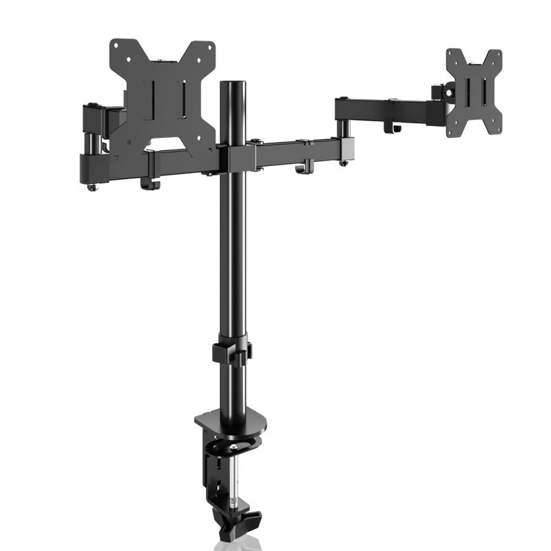Bracwiser Dual Fully Adjustable Monitor Arm Stand Mount Fits Two Screen 13-27 inch 22lbs for Monitor Computer Screen 13 15 17 19 20 22 23 24 26 27 inch VESA 75 100 (MD7442) - Image 1