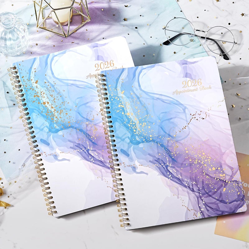 Coboll 2026 Appointment Book - Daily Planner 2026 from Jan. 2026 - Dec. 2026, 30-Minute Interval, Hourly Planner 2026 with Colorful Tabs and Inner Pocket, 8.5" x 11" - Image 2