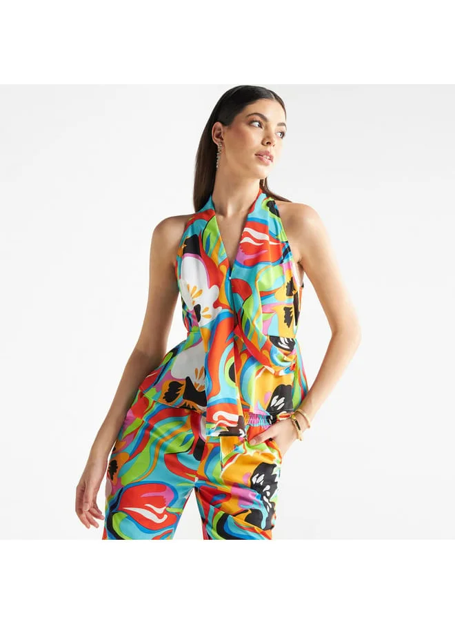 FAV All-Over Print Halter Neck Top