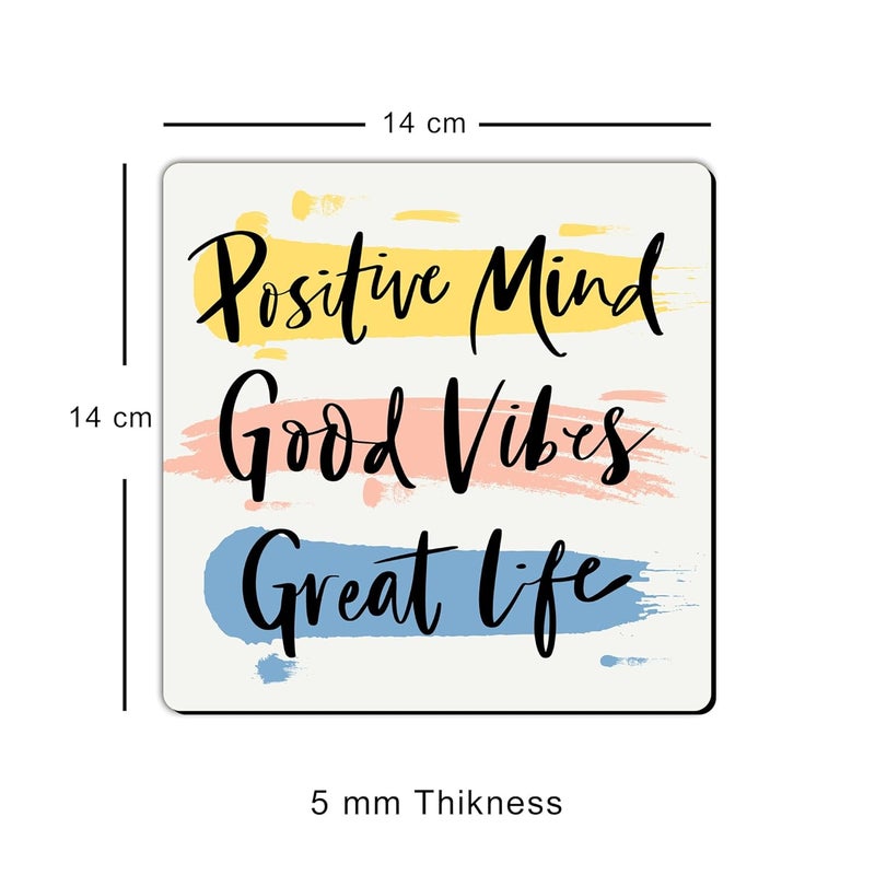 Regalo Casila Regalo Casila Positive Mind Good Vibes Great Life Quotes Written Wooden Showpiece for Study Desk  - Image 4