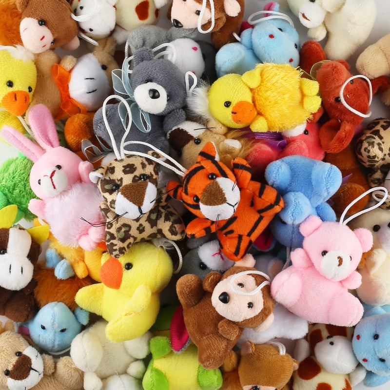 YeoNational&Toys 32 Packs Mini Animal Plush Toy, Cute Plush Toy for Decoration, Plush Toy as Children's Gifts, Student Price, Gift Filler for Boys and Girls - Image 2