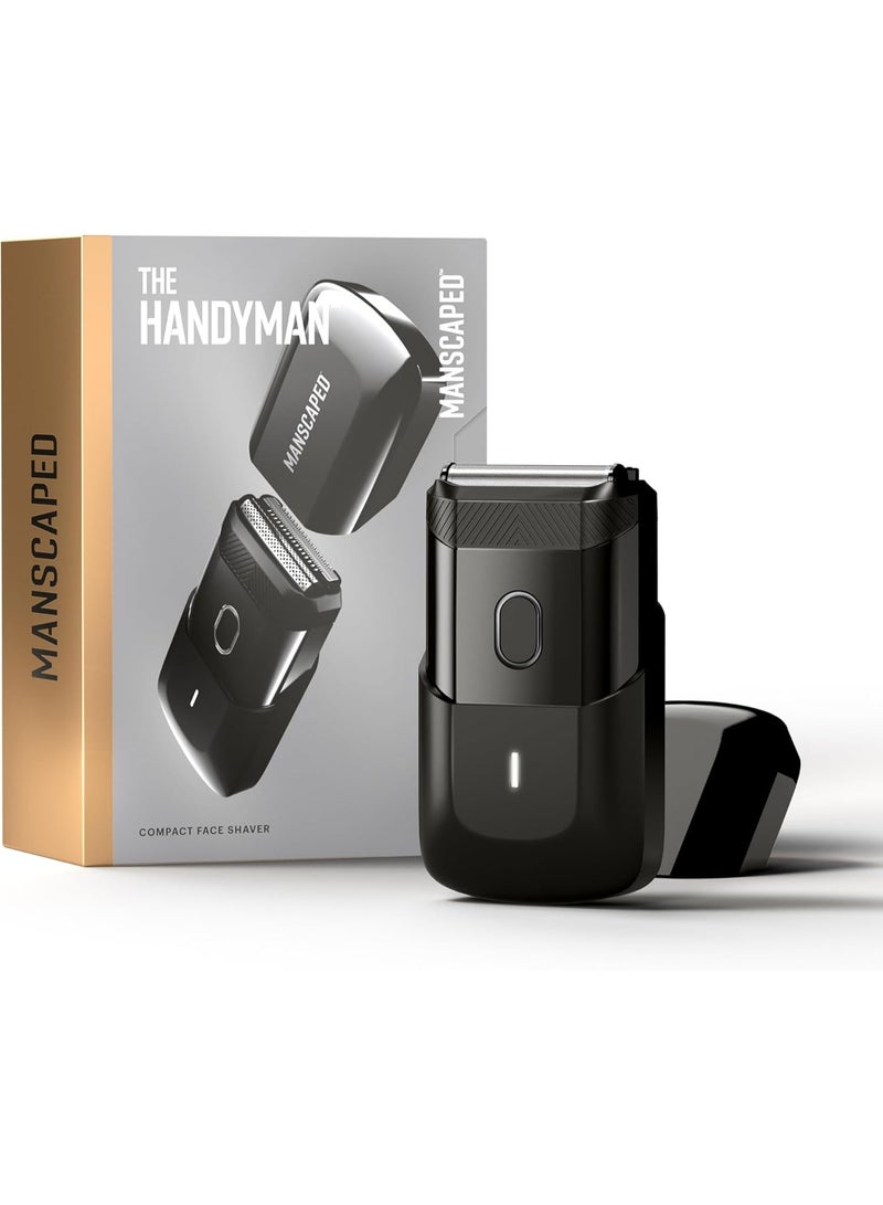 MANSCAPED® The Handyman™ Compact Face Shaver – Portable Men’s Travel Facial Hair Groomer, USB-C Rechargeable Razor - Image 1