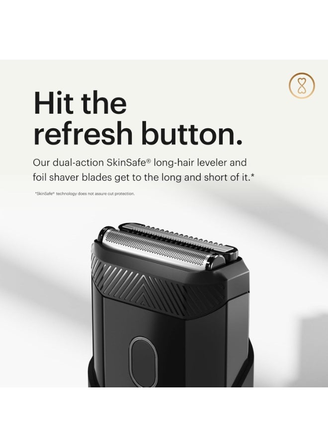 MANSCAPED® The Handyman™ Compact Face Shaver – Portable Men’s Travel Facial Hair Groomer, USB-C Rechargeable Razor - Image 5