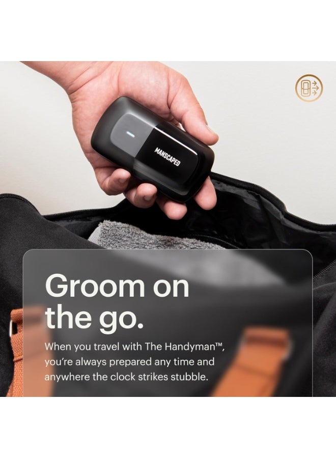 MANSCAPED® The Handyman™ Compact Face Shaver – Portable Men’s Travel Facial Hair Groomer, USB-C Rechargeable Razor - Image 3