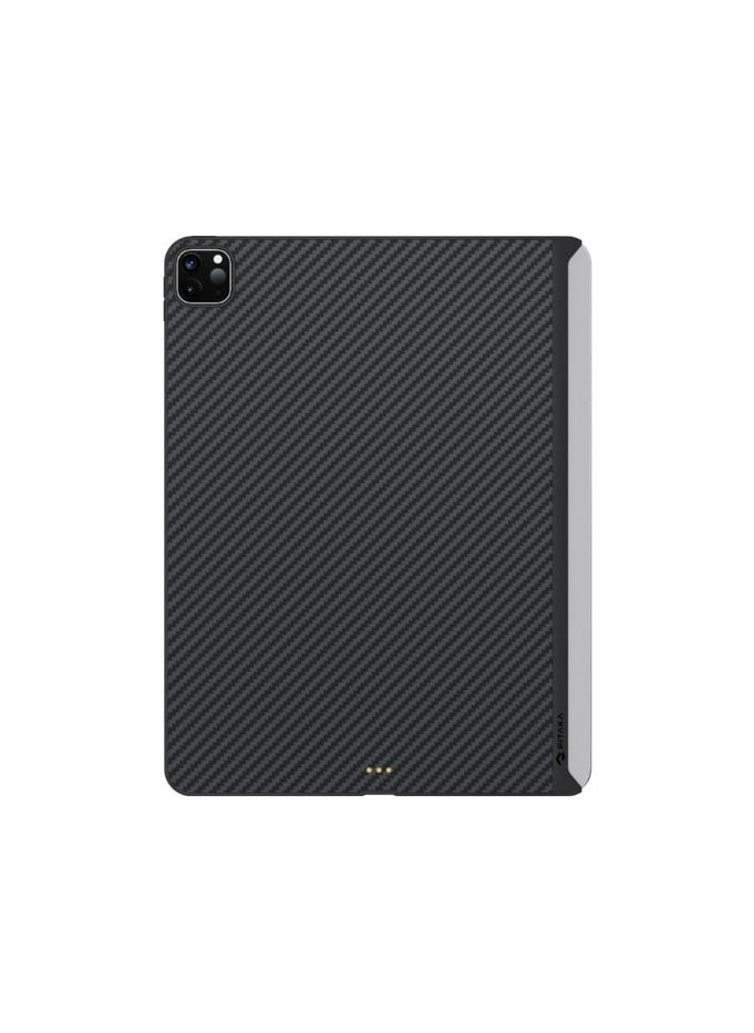 PITAKA iPad Pro 12.9 Case 5th Generation and 6th Generation 2022/2021 Aramid Fiber 12.9 inch iPad Pro Case [MagEZ Case 2] Magic Keyboard Compatible Case Works with MagEZ Stand and MagEZ Folio - Black/Grey  - Image 4
