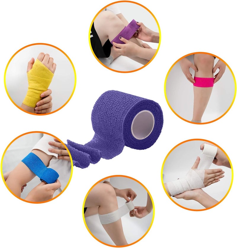 BQTQ 40 Rolls Self Adhesive Bandages Wrap 2 Inch Self Adherent Wrap Tape Self Stick Bandage Wraps for Wrist Ankle Swelling Sprains20 Colors - Image 5