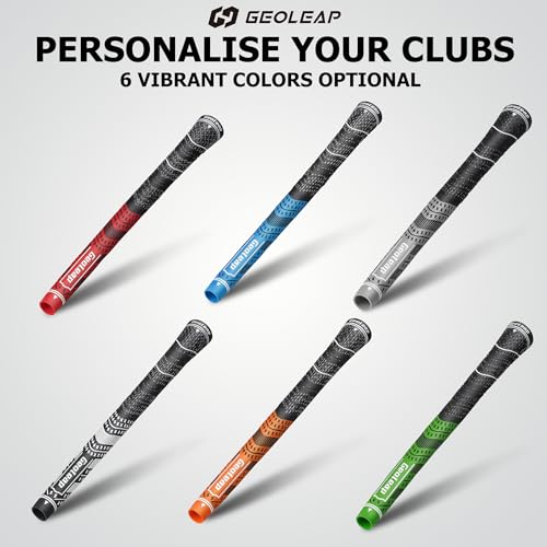 Geoleap Golf Grips Set of 13- Grips with Tapes and Grips with All Repair Kits for Choice,Hybrid Golf Club Grips All Weather Contral, High Feedback & Traction Golf Grips for Men and Women. (Black(Grips with All Repair Kits), Midsize) - Image 4