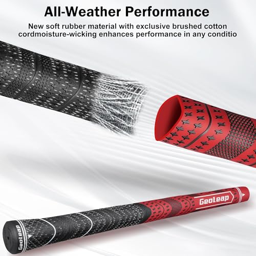 Geoleap Golf Grips Set of 13- Grips with Tapes and Grips with All Repair Kits for Choice,Hybrid Golf Club Grips All Weather Contral, High Feedback & Traction Golf Grips for Men and Women. (Black(Grips with All Repair Kits), Midsize) - Image 3