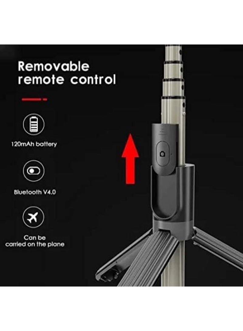 Selfie Stick with LED Ring Light with Tripod Stand, Adjustable, 3 Colour Modes, USB Charging, 1200mAh Battery, Phone Holder, for Selfie & Live Streaming | WIDGETS MATRIX - Image 4