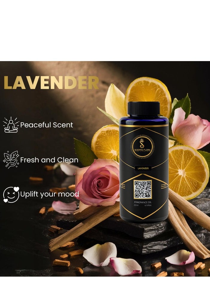 سينتا فلورا زيت عطر الناشر Lavender - رائحة مهدئة ومُعالجة ومُريحة لأجهزة التعطير - علاج عطري (200 مل)  - Image 5