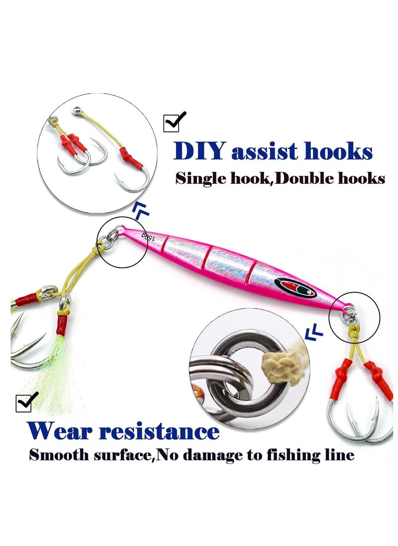 spa luxetique Solid Rings Fishing 50Pcs - Stainless Steel Ring for Assist Hooks Jigs Butterfly Rigs Saltwater Freshwater  - Image 3