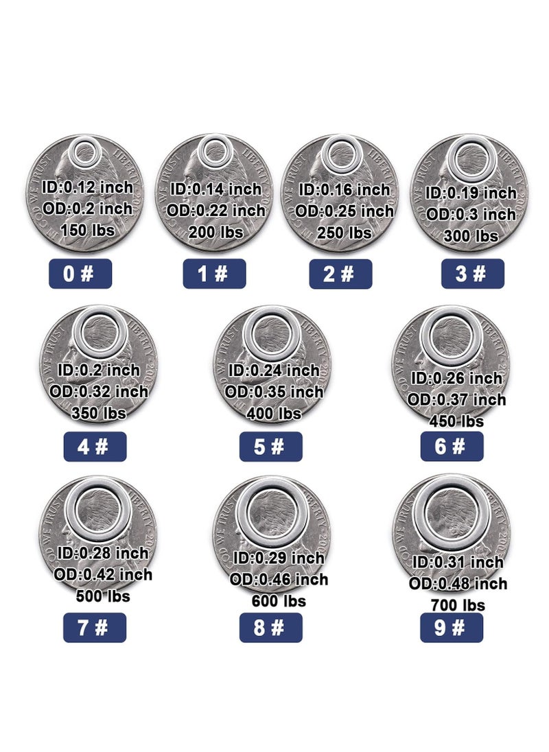 spa luxetique Solid Rings Fishing 50Pcs - Stainless Steel Ring for Assist Hooks Jigs Butterfly Rigs Saltwater Freshwater  - Image 4