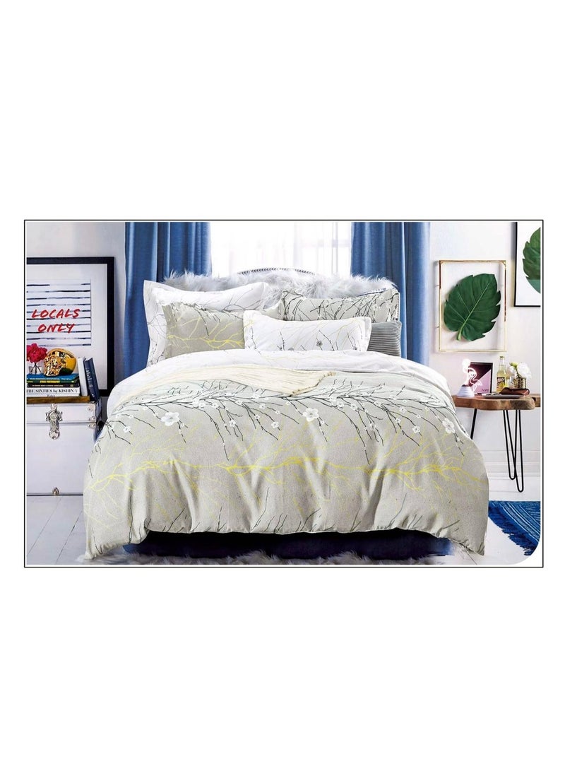 Luxury King 6-Piece Bedding Set –  simple Design, 220x240cm Duvet Cover with Fitted Sheet & 4 Pillowcases