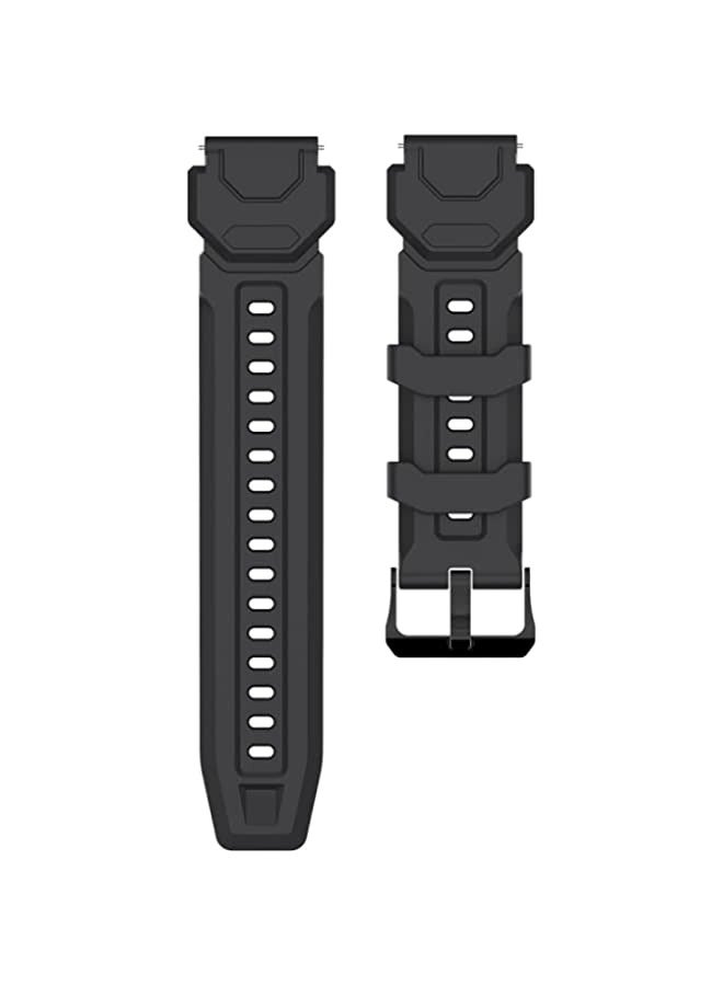 Band For KOSPET TANK M1 Pro CA0832B Silicone Watch Band Black - Image 2