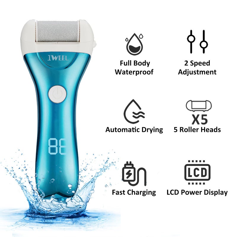 IWEEL Electric Foot Callus Remover, Rechargeable Electronic Foot File Pedicure Kits, Electric Callus Remover for Feet, Foot Scrubber Dead Skin Remover, Professional Foot Care for Dead Skin Ideal Gift - Image 2