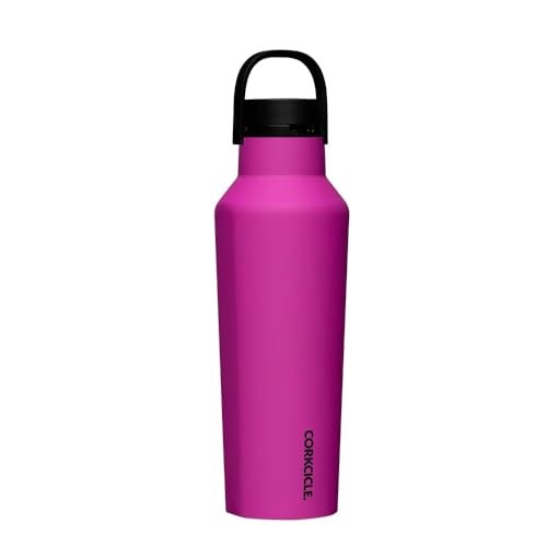 Corkcicle Classic Sport Canteen Insulated Stainless Steel Water Bottle Compact TravelFriendly Durable Dishwasher Safe BPA Free Wide Mouth NonSlip Silicone Base 20 oz Berry Punch - Image 1