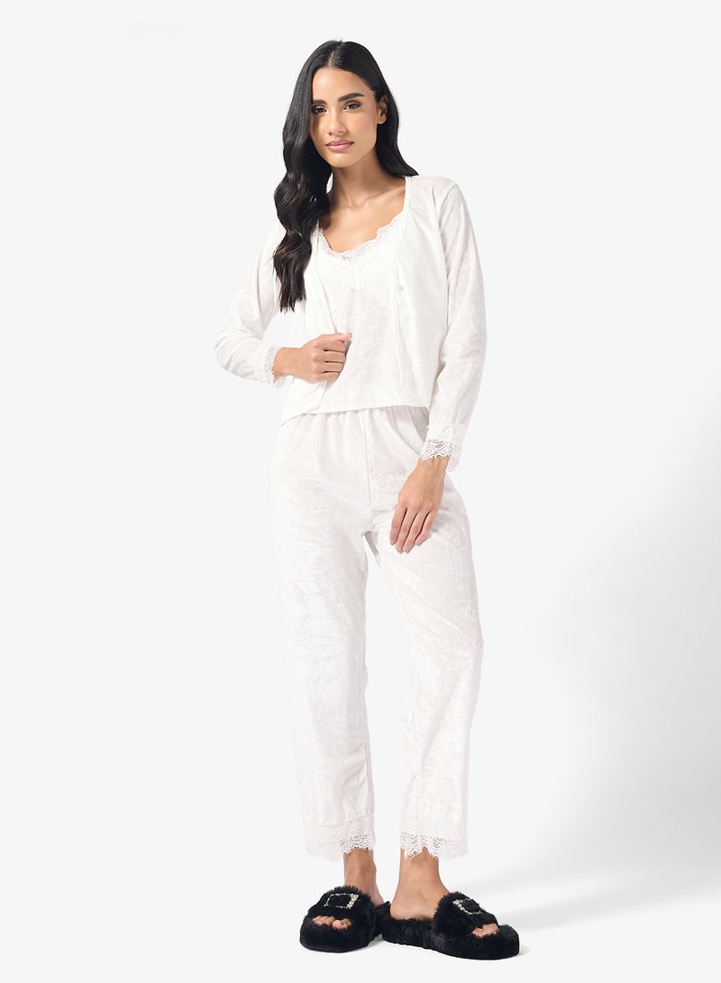 جينجر طقم بيجامة مريح من المخمل - Image 1