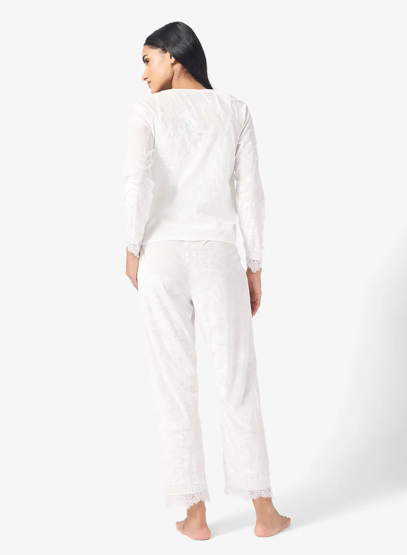 Ginger Cozy Velour Loungewear Pyjama Set