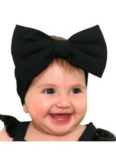 BABYGIZ Baby Girl Headbands-Newborn Infant Toddler Cotton Handmade Hairbands with Big Large Bows Child Hair Accessories (Black, 0-6 Month) - pzsku/Z5650172D023AC2B20E42Z/45/_/1737031597/c8bb8833-8921-4af6-a630-6798d8b5cdd2