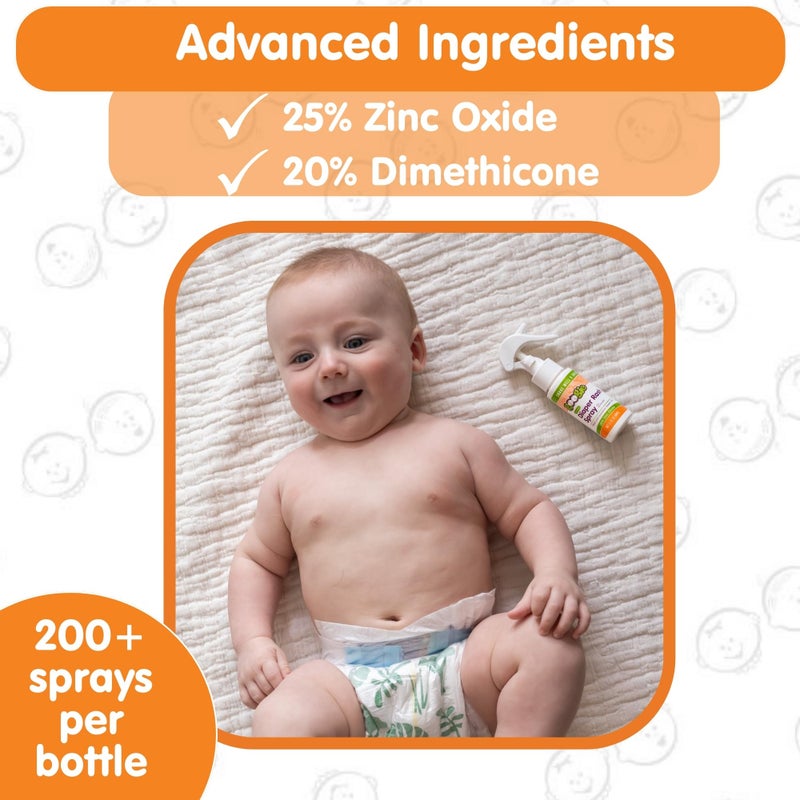 Boogie Diaper Rash Cream Spray for Baby, Travel Friendly No-Rub Touch Free Application for Sensitive Skin, Over 200 Sprays per Bottle, 1.7 oz (Pack of 1) - Image 4