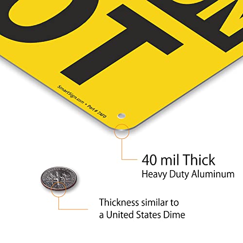 SmartSign - U9-1780-NA_7x10 "Caution - Hot" Sign | 7" x 10" Aluminum Black on Yellow - Image 5