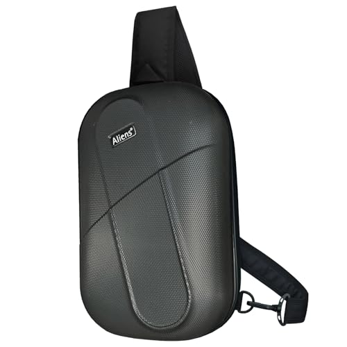 Aliens ABS Hard Shell Sling Bag | 180° Open Crossbody & One Side Shoulder Bag for Mens & Women, Office, Travel & Everyday Mini Backpack for iPad, Tablet, Smartphone,Charger,Headphone,HDD,Camera–Grey - Image 1