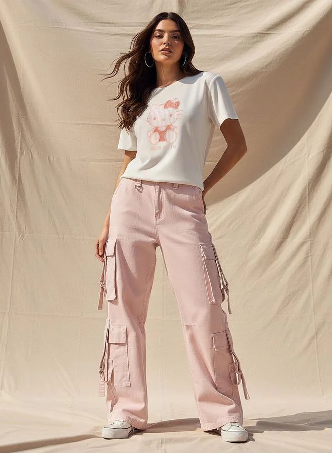 SP Characters T-shirt with Hello Kitty Embellishment