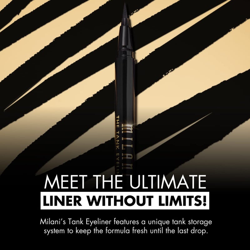 Milani The Tank Liquid Eyeliner - No-Skip, Waterproof, Long Lasting, Smudgeproof, Black, Cruelty-Free, 12 Hour Wear, Tips & Tricks - Image 3
