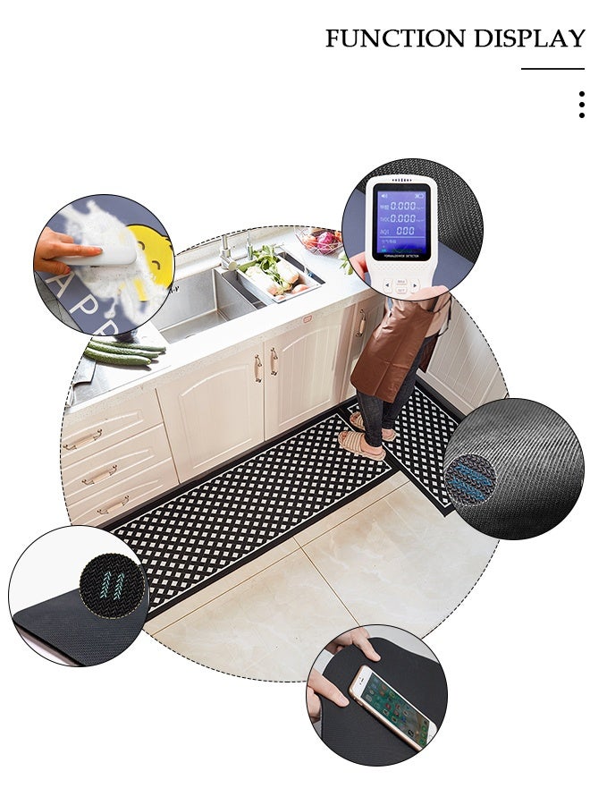 DUNISO قطعتان من سجاد ودواسات المطبخ غير القابلة للانزلاق، مجموعة سجادة مضادة للتعب في مدخل المطبخ، سجادة أرضية خلفية للمطبخ والحمام والمكتب 40*60 سم&amp;40*120 سم - Image 5