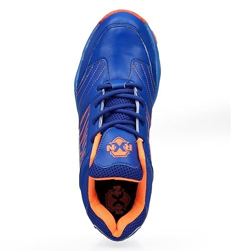 RXN Hockey Shoes for Men | HS-11 Hockey Sports Shoes with Upper Synthetic Leather with Mesh Lining & Phylon Sole with Rubber Outsole (Blue, UK Footwear Size System, Adult, Men, Numeric, Medium, 7) - Image 3
