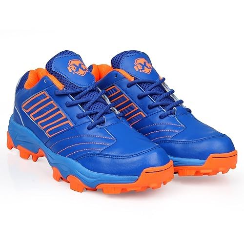 RXN Hockey Shoes for Men | HS-11 Hockey Sports Shoes with Upper Synthetic Leather with Mesh Lining & Phylon Sole with Rubber Outsole (Blue, UK Footwear Size System, Adult, Men, Numeric, Medium, 7) - Image 1