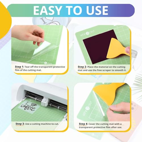 HTVRONT Cutting Mats Compatible with Cricut Joy Xtra, 3 Pack Cutting Mats 8.5"x12"(StandardGrip, LightGrip, StrongGrip), Variety Adhesive Reusable Accessories Compatible with Cricut Joy Xtra - Image 5