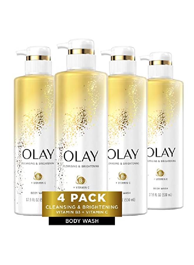 Olay Body Wash With Vitamin C And Vitamin B3 Cleansing & Brightening 17.9 Fl Oz (Pack Of 4) - Image 2
