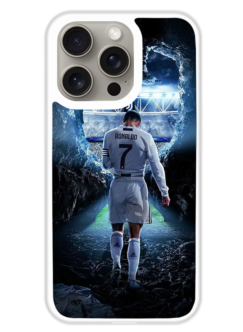 Theodor Protective Case Cover For APPLE IPHONE 15 Pro Max Ronaldo  (White Bumper) - Image 1