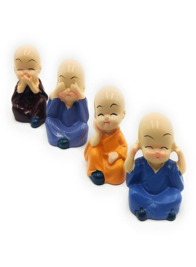 Sau Rang India Rakhi Gift Hamper for Brother - Set of 4 mini Monk, Rakhi, Roli Chawal, Greeting Card, Premium Box - Raksha Bandhan Gift for Bhai (RA232 Rakhi with Monk Set) - Image 4