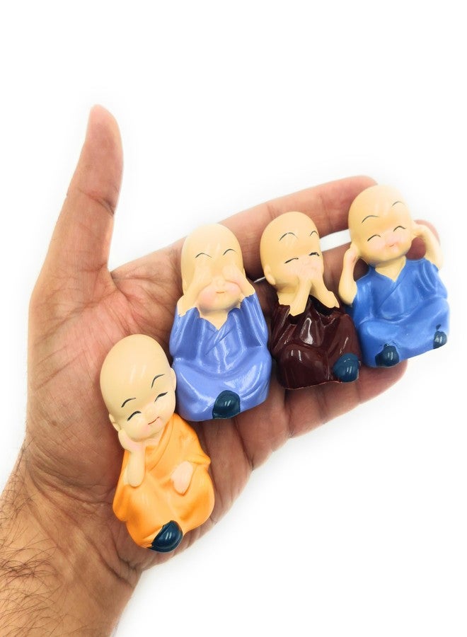Sau Rang India Rakhi Gift Hamper for Brother - Set of 4 mini Monk, Rakhi, Roli Chawal, Greeting Card, Premium Box - Raksha Bandhan Gift for Bhai (RA232 Rakhi with Monk Set) - Image 5