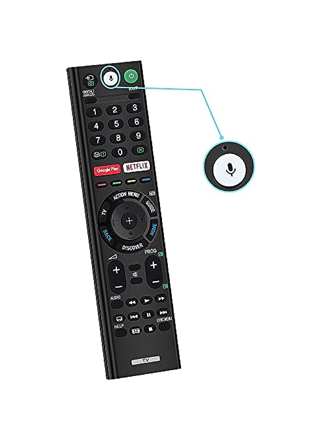 HuHa Remote for Sony Smart Bravia Remote, Sony Bluetooth Voice Search Mic Remote and Sony Smart Bravia Android TVs, Sony 4K UHD Crystal HDR TV, Sony OLED Ultra HDTV, XBR KDL Series TV, RMF-TX300U  - Image 1