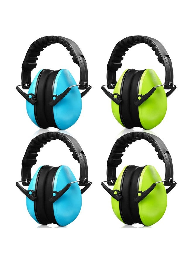 Yunsailing 4 Pack Kids Earmuffs Noise Canceling Reduction 26Db Adjustable Ear Protection Headphones (Blue Green) - Image 1