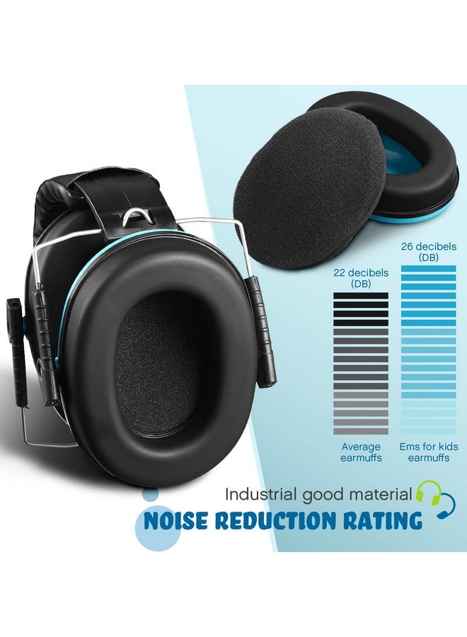 Yunsailing 4 Pack Kids Earmuffs Noise Canceling Reduction 26Db Adjustable Ear Protection Headphones (Blue Green) - Image 4