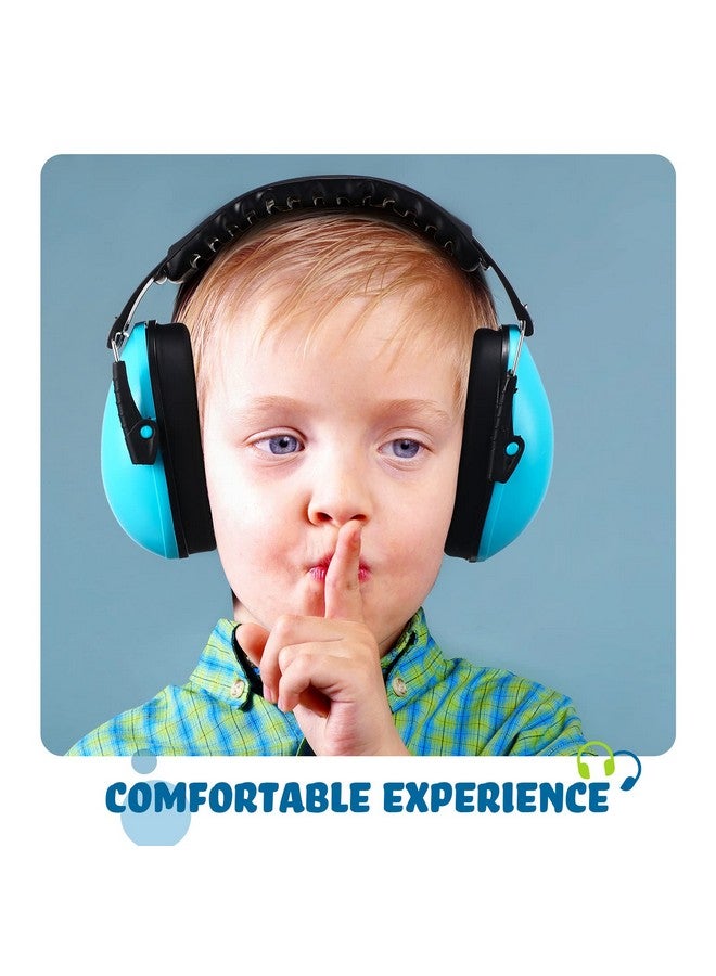 Yunsailing 4 Pack Kids Earmuffs Noise Canceling Reduction 26Db Adjustable Ear Protection Headphones (Blue Green) - Image 5