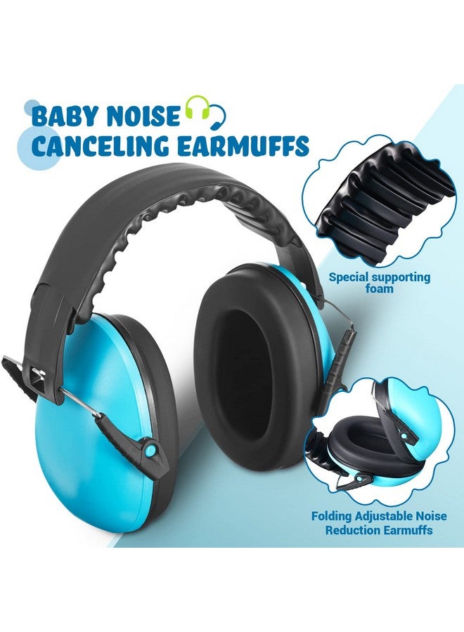 Yunsailing 4 Pack Kids Earmuffs Noise Canceling Reduction 26Db Adjustable Ear Protection Headphones (Blue Green) - Image 3
