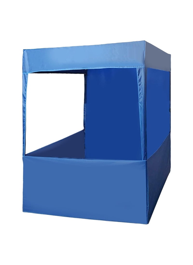 OUTO OUTO 6x6x7 ft Promotional Canopy 3Side Open Foldable Tent Lightweight Portable Water Resistant Multipurpose Gazebo for Advertisement Stall Promotion Activities Blue  - Image 1