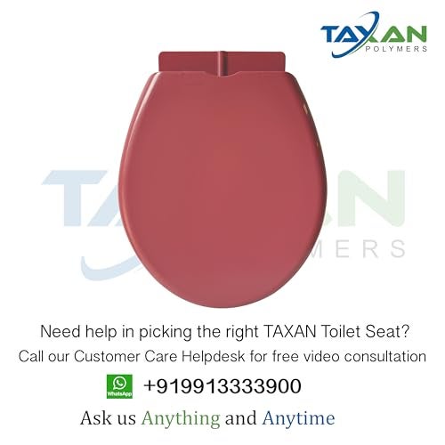 TAXAN POLYMERS TAXAN Oval Shape Toilet Seat Cover with Round Edges, PVC Cover for Western Toilet Seat - High Glossy Finish, Sleek Design - Non-Soft Closing Commode Seat with Cover with Installation Kit(17 x 14.5 IN) - Image 2