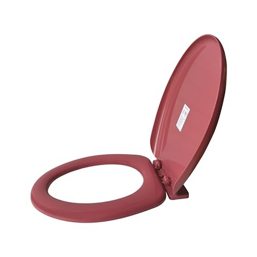 TAXAN POLYMERS TAXAN Oval Shape Toilet Seat Cover with Round Edges, PVC Cover for Western Toilet Seat - High Glossy Finish, Sleek Design - Non-Soft Closing Commode Seat with Cover with Installation Kit(17 x 14.5 IN) - Image 1