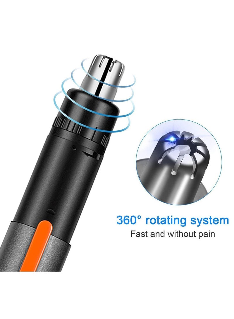 NIBEMINENT Nose Trimmer Electric Ear Hair for Men and Women Rechargeable Edge Painless Trimming Mini Shaves Neck Hairs eyebrows sideburns Silver - Image 2