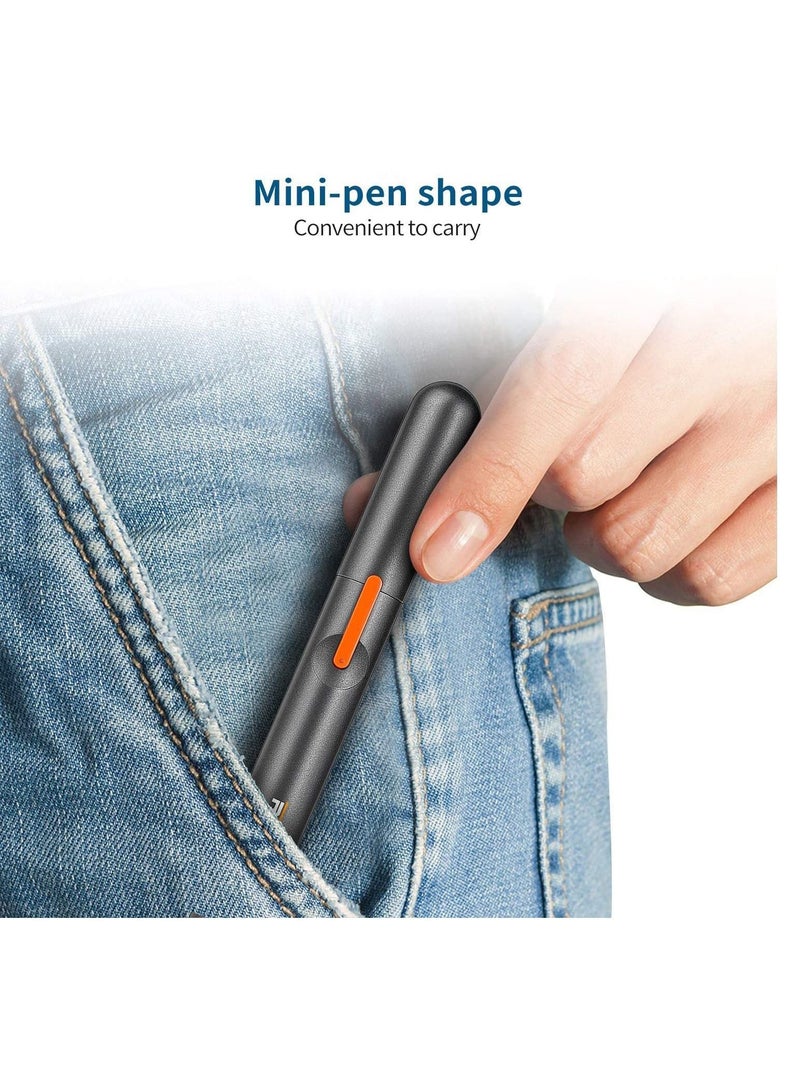 NIBEMINENT Nose Trimmer Electric Ear Hair for Men and Women Rechargeable Edge Painless Trimming Mini Shaves Neck Hairs eyebrows sideburns Silver - Image 5